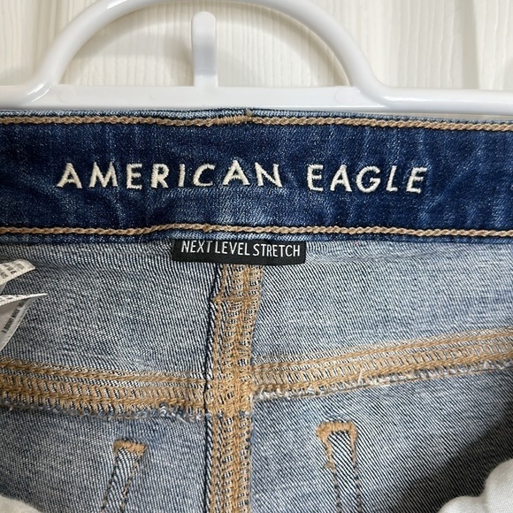 American Eagle Womens Jeggings Skinny Jeans Thrashed Distressed, Size 0 Short - Picture 7 of 12